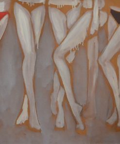 Javier Pagola - "Piernas del coro" técnica mixta cartulina 2012, enmarcado