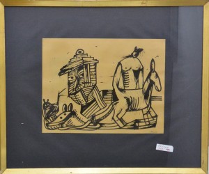 pagola javier acrilico papel 21x27 personajes con burro (12)