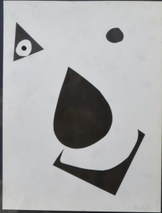 pagola javier collage papel 22,5x17,5 payaso sonriente (1)