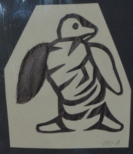 pagola javier tinta papel 11x9 pájaro pingüino (4)