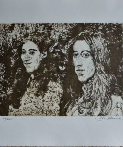Manuel Alcorlo - "Dos hermanas" grabado