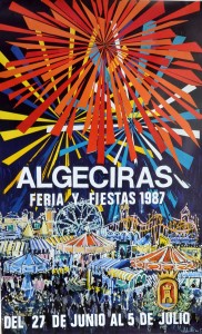 Algeciras, Feria y Fiestas 1987, cartel promoción, 100x62 cms (1)