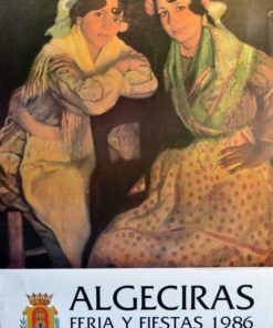 Algeciras - "Gitanas, Feria y fiestas 1986" cartel promoción turística