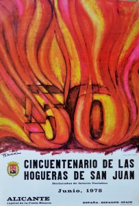 Alicante, cincuentenario de las hogueras de San Juan, cartel promoción, 70x43 cms (1)