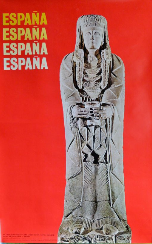 España - "Gran Dama oferente del cerro de los Santos, Albacete" Museo Arqueológico, cartel promoción turística