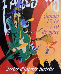 Valencia - "Gandia, Falles 1995" cartel promoción turística