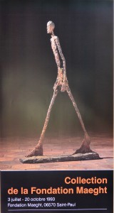 Giacometti Alberto, Homme qui marche, cartel original exposición en la Fondation Maeght en 1993, 86x45 cms. (1)