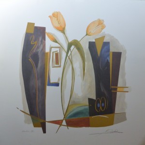 Gockel A. A. Bodegón con tulipanes II, cartel, 70x70 cms (1)