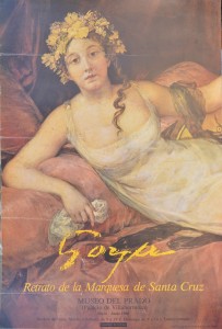 Goya Francisco de, Retrato de la Marquesa de Santa Cruz, cartel original exposición en el Museo del Prado en 1986, 50x34 cms (2)