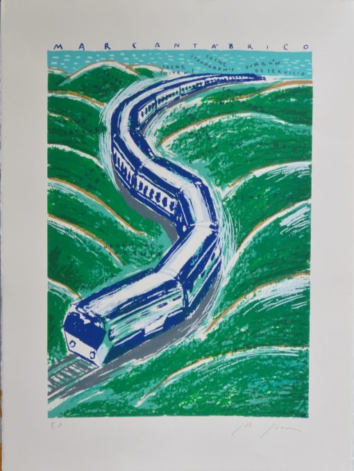 Javier de Juan - "Mar Cantábrico" litografía