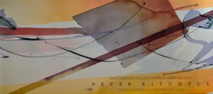 Kitchell Peter, Watercolors I, cartel original exposición en John Christian Gallery en 1981, 45x102 cms. 50 (3)