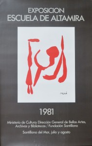 Miró Joan, Escuela de Altamira, cartel original exposición en 1881, 72x46 cms. 18 (1)