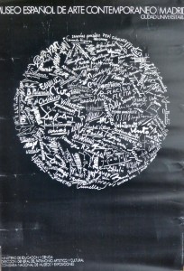 Museo Español de Arte Contemporaneo, cartel original con firmas impresas de los artistas, 99x68 cms (1)