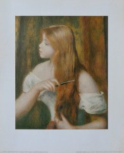 Renoir, Joven peinándose, reproducción, 60x49 cms. 16 (4)