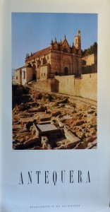 Antequera, Real colegiata de Santa María la Mayor y termas romanas, cartel promoción turística, 98x52 cms (6)
