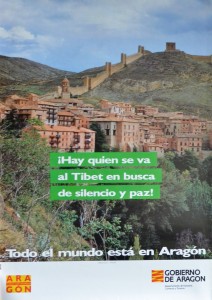 Aragón, Albarracín Teruel, cartel promoción turística, 68x48 cms (2)