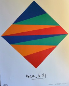 Bill Max, Colores que ocupan superficies iguales, cartel exposición en Fundación Juan March, 75x60 cms (1)