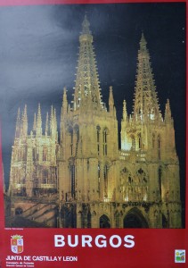 Burgos, catedral, cartel promoción turística, 68x49 cms (2)