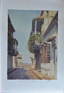 Cartagena, Colombia, cartel edición litográfica, firmado Antonio, 70x49 cms. 16 (1)