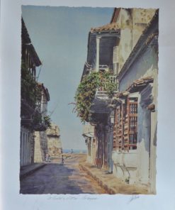 Colombia - "Cartagena" cartel edición litográfica, firmado Antonio
