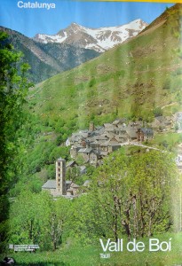 Cataluña, Vall de Boi, Taull, cartel promoción turística, 82x56 cms (1)