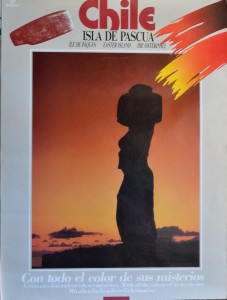 Chile, Isla de Pascua, cartel promoción turística, 58x43 cms (2)