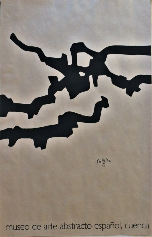 Eduardo Chillida - "Marmol y plomo" cartel original editado por el Museo de Arte Abstracto de Cuenca