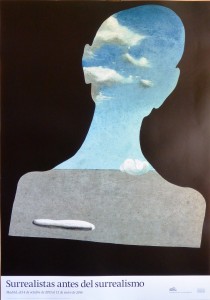Dalí Salvador, Hombre con la cabeza llena de nubes, cartel exposición en Fundación Juan March, 83x59 cms (3)
