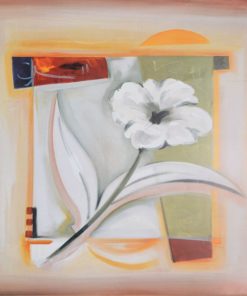 Decoración - "Flor blanca" cartel