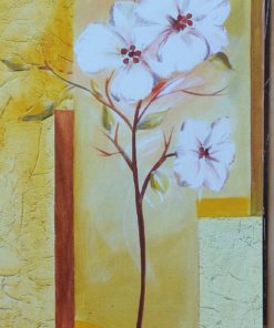 Decoración - "Flores blancas, LA 220" cartel