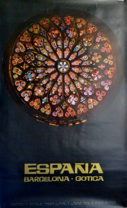 España, Barcelona Gótica, cartel promoción turística, 100x62 cms (1)