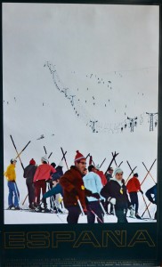 España, La Baqueira, Valle de Arán, cartel promoción turística, 100x62 cms (1)