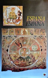 España, Tapiz de la creación, Bordado Románico, siglo XIII, Museo de la Catedral de Gerona, Cartel promoción España 96x62 cms. (1)