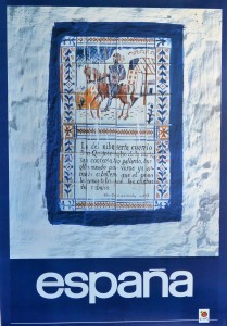 España, ruta de Don Quijote, cartel promoción turística, 69x49 cms. (1)