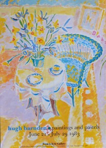 Francis Kyle Gallery London, Hugh Barnden, paintings and pastels, cartel original exposición en 1983, 60x42 cms (3)