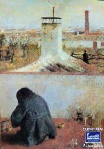 López García Antonio, Carmencita jugando, detalle, cartel original promoción Castilla-La Mancha, 68x48 cms (3)