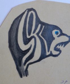 Javier Pagola - "Animal irritado" dibujo lápiz papel, enmarcado