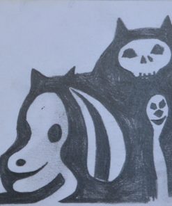 Javier Pagola - "Personajes en las sombras" dibujo lápiz papel, enmarcado