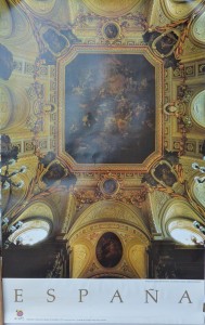 Palacio Real, Bóveda escalera principal, cartel promoción turística España, 98x62 cms (1)