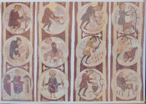 Pintura Románica, Panteón de los Reyes, San Isidoro León, siglos XI-XII, 50x70 cms (3)