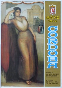 Romero de Torres Julio, Poema de Cordoba, Festival de los patios, cartel promocional turistico, 70x50 cms. 12 (2)