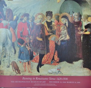 Stefano Di Giovanni Sassetta, Adoration of the Magi, Cartel original exposición Painting Renaissance, 61x63 cms (4)