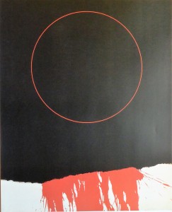 Torner Gustavo, Negro, blanco rojo con círculo rojo, reproducción, 75x60,50 cms (7)