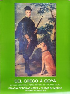 Velazquez Diego, El cardenal infante don Fernando de Austria, cartel original exposición del Greco a Goya en México en 1978, 65x48 cms (6)