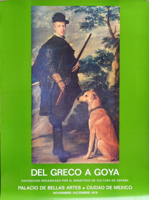 Diego Velazquez - "El cardenal infante don Fernando de Austria" cartel original exposición del Greco a Goya en México en 1978