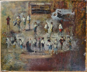 anónimo sin firma, personajes, oleo lienzo, 46x56 cms. (1)