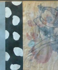 Eduardo Arroyo 1988 - "Fausto" técnica mixta y collage, enmarcado