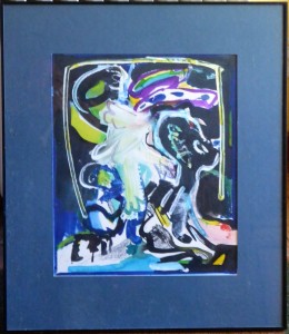 bonifacio 1973, composición sin título, pintura cartulina, enmarcado, pintura  41x34 cms. y marco 60x52 cms. 2700 (13)