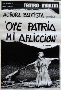 Arrabal Fernando, Oye Patria mi aflicción, cartel representación teatral (2)