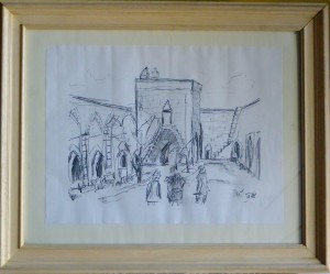 Decker Joachim, Zoco, dibujo carboncillo papel, enmarcado, dibujo 29,50x39 y marco 45x55 cms. 330 (3)
